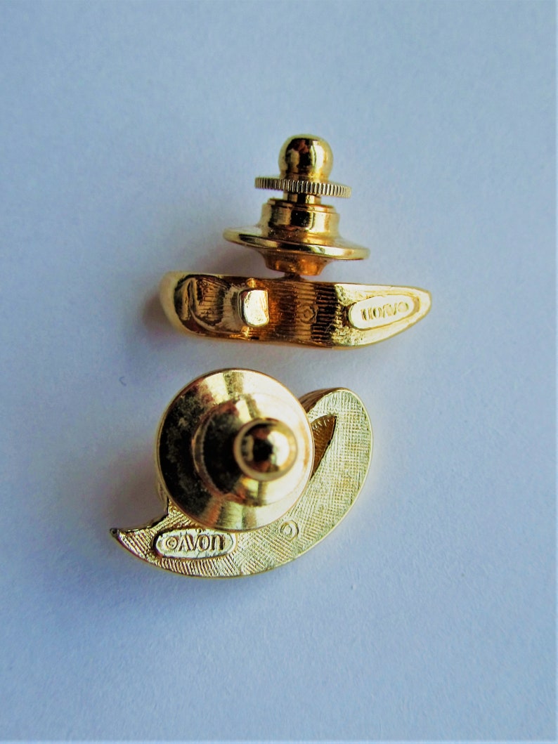 Vintage Shoe /& Bonnet Gold Tone Avon Lapel Pin Set