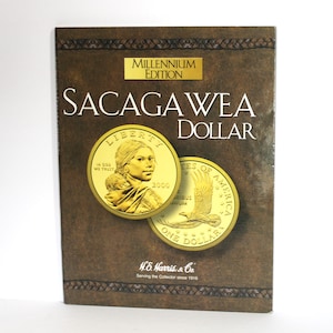 Millenium Edition SACAGAWEA DOLLAR Coin Collection Folder H.E. HARRIS & Co. 5 Coins