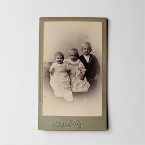 Antique Carte De Visite Photo Card Swedish Children - Hilma Selin - Orebro, Sweden
