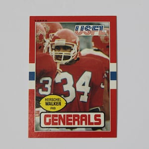 Tarjeta de fútbol americano Topps de la USFL de 1985 de HERSCHEL WALKER n.° 86