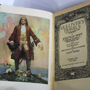 GULLIVER&#39;S TRAVELS by Jonathan Swift, Illustrated by Louis Rhead (Hardcover, 1913 - 1941) Harper & Brothers