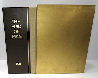 1961 ¡Impecable! LA ÉPICA DEL HOMBRE – Edición original en tapa dura con estuche – Time Life Books Illustrated