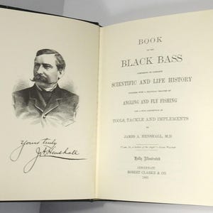 Black Bass-boken av James A. Henshall, M.D. 1881 Inbunden 1987 Nytryck bild 5