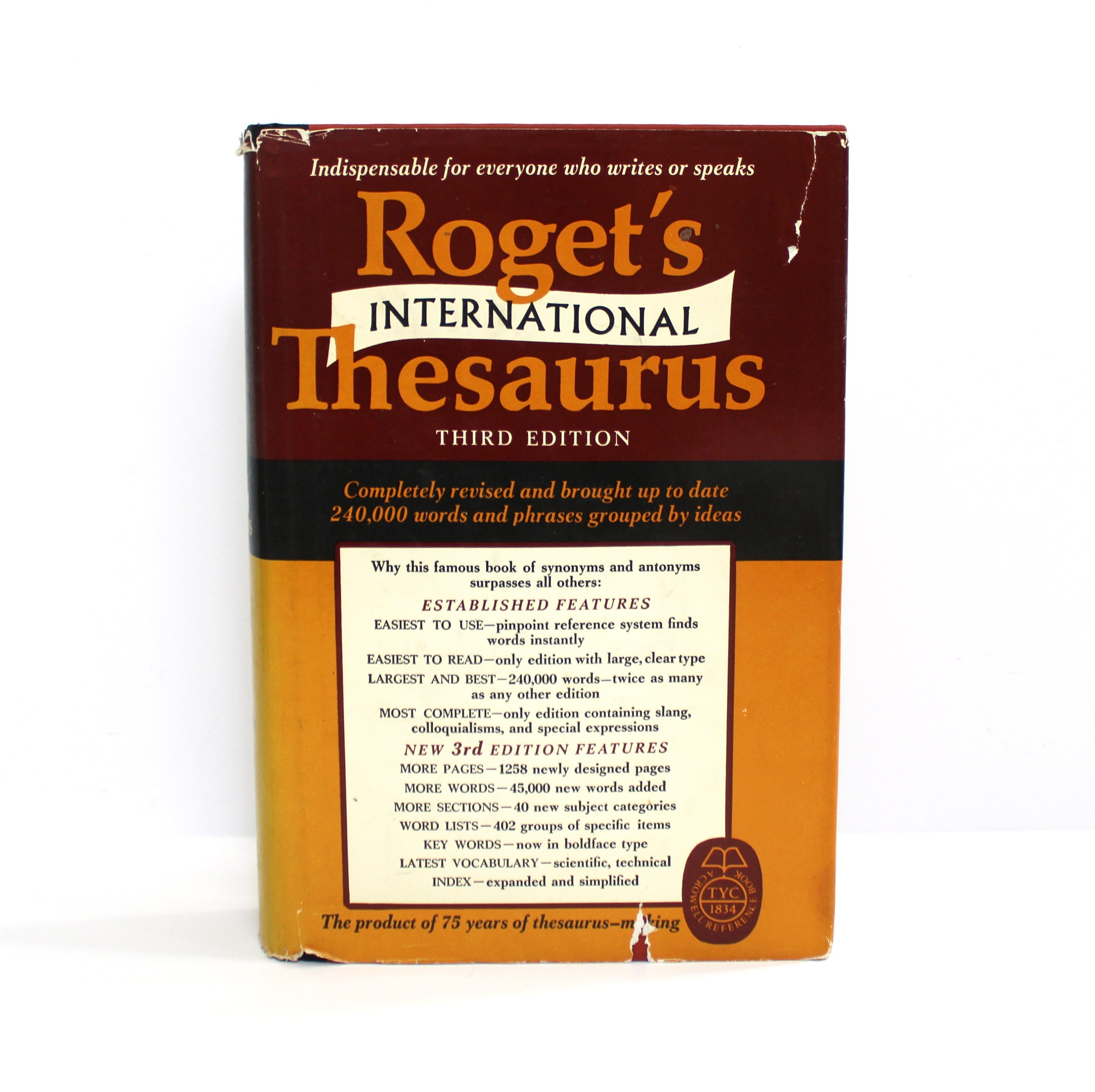 Roget's International Thesaurus Set 1960s Complete Vocabulary Book