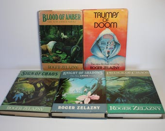 Roger Zelazny AMBER NOVELS 1980's Hardcover Book Club Editions ~ Lot of Five