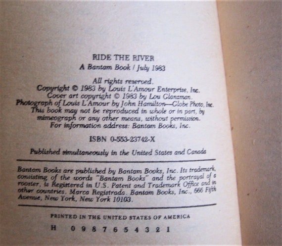 Ride the river by Louis l'amour, Paperback