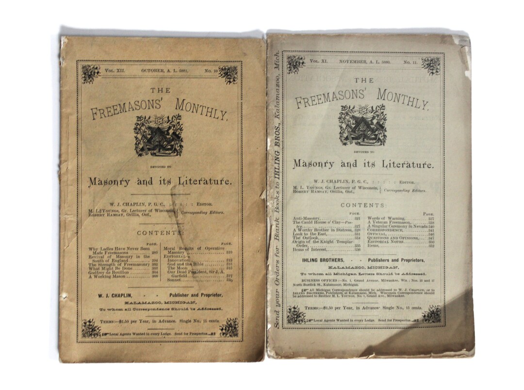 THE FREEMASON'S MONTHLY Masonry and Its Literature Nov. 1880 & October