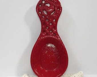 Vintage Cast Iron Rooster Spoon Rest
