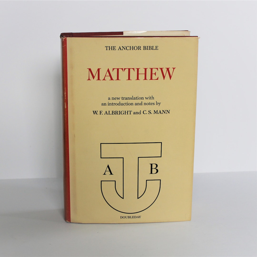 The Anchor Bible MATTHEW Translated W/notes by W.F. Albright Etsy