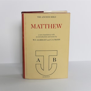 The Anchor Bible MATTHEW translated w/notes by W.F. Albright and C.S. Mann (Hardcover, 1971) DOUBLEDAY First Edition
