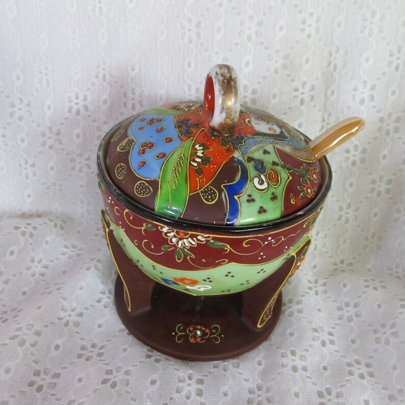 Vintage Japanese Soup Tureen Bowl with Lid and Spoon Nice Etsy