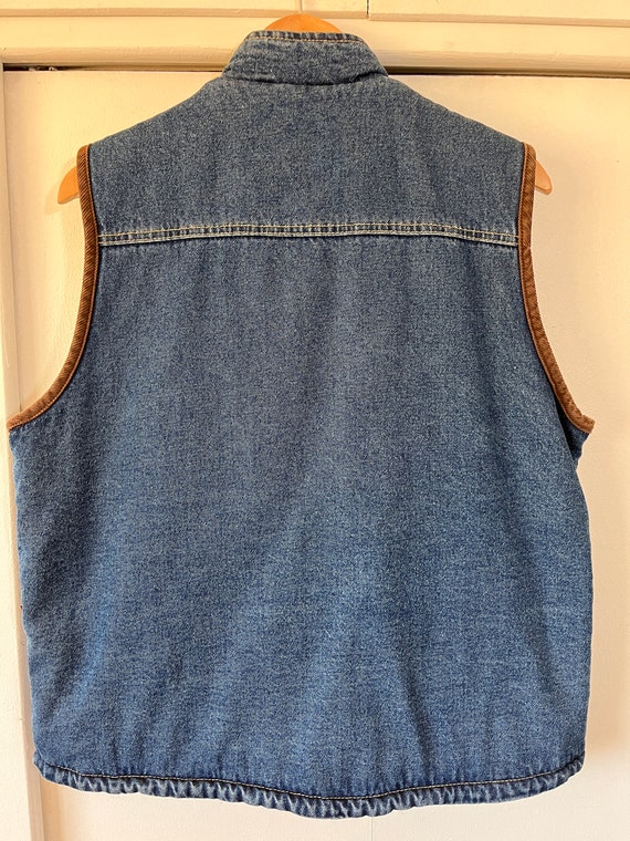 Vintage Wrangler Sherpa Lined Denim Vest - image 6