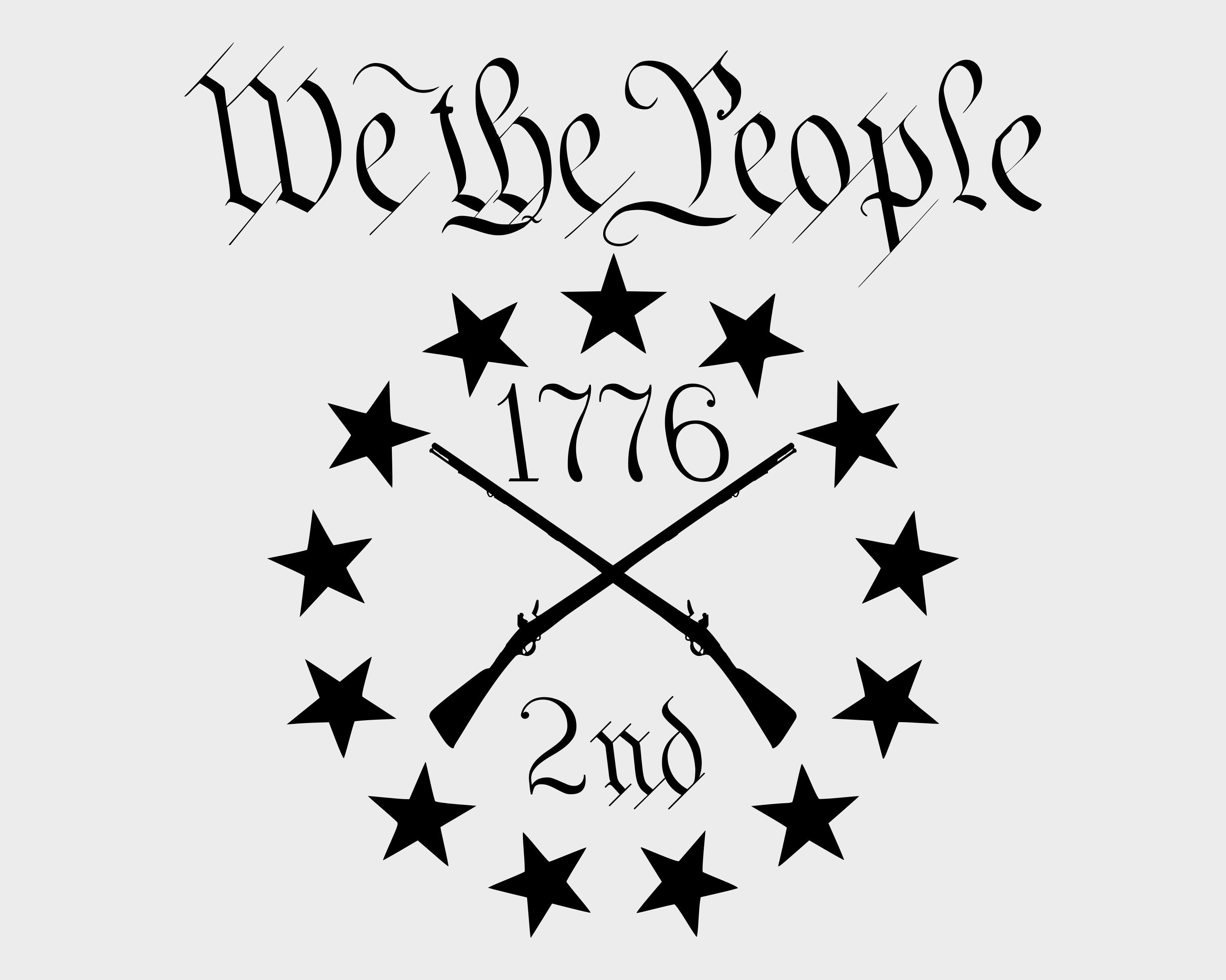 Papercraft Embellishments EPS 2nd Amendment Star Circle Logo SVG 1776 ...
