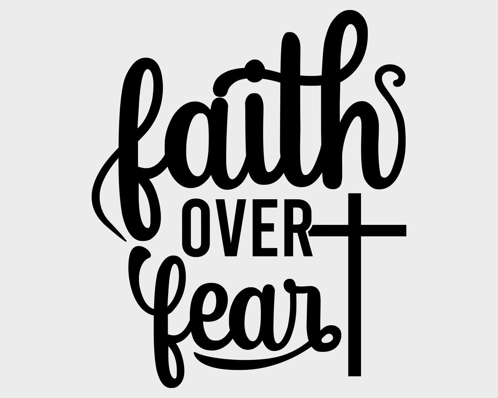 Faith Over Fear Svg Files for Cricut Cross Christian  Etsy