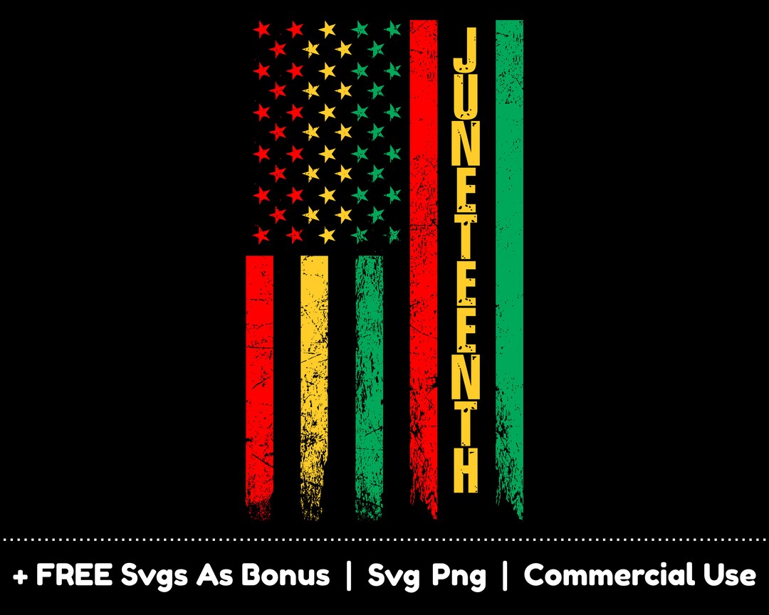 Juneteenth Flag Svg Files T Shirt Svg Png Designs Grunge - Etsy