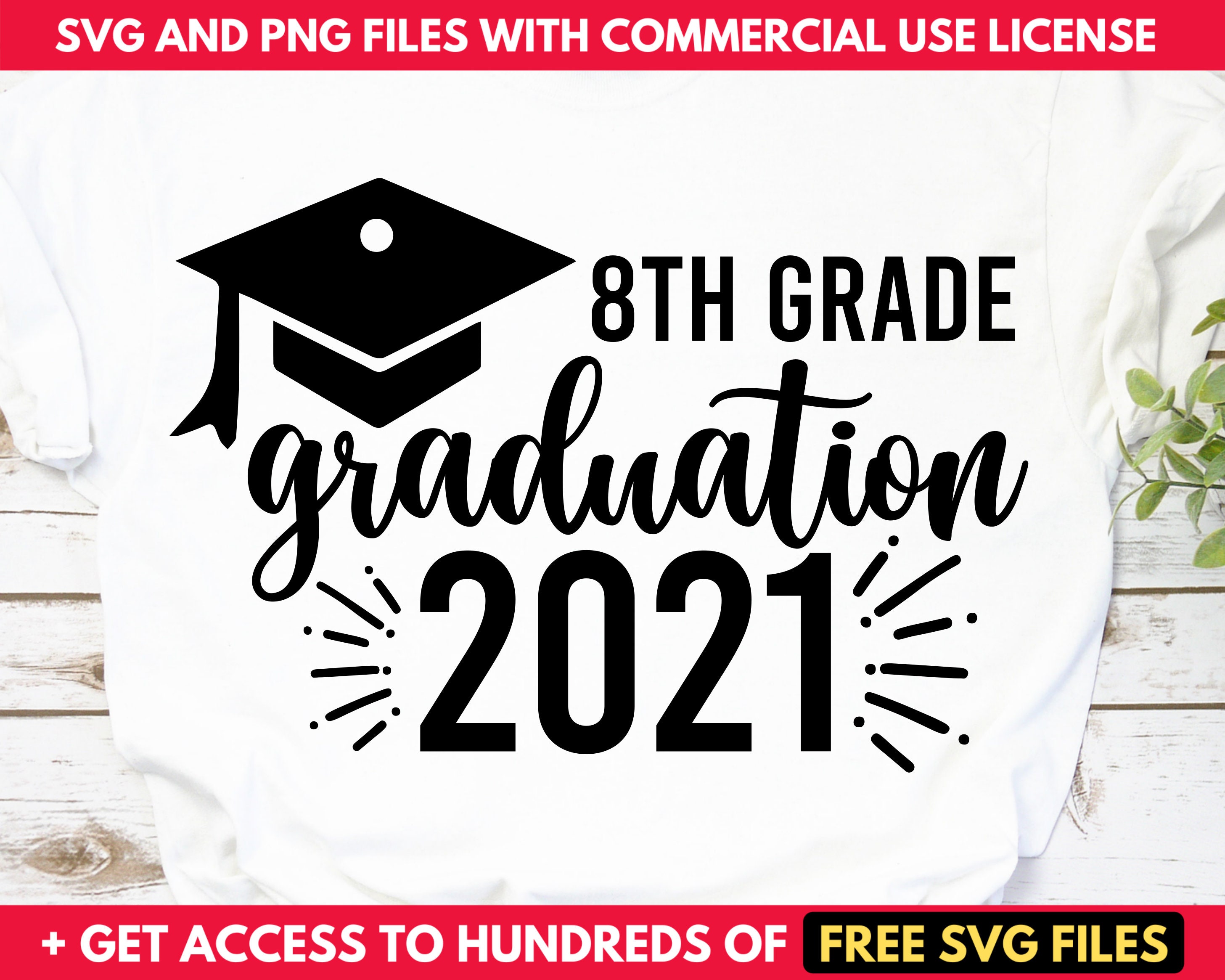 Download 8th Grade Graduation 2021 Svg Png Free Files | Etsy