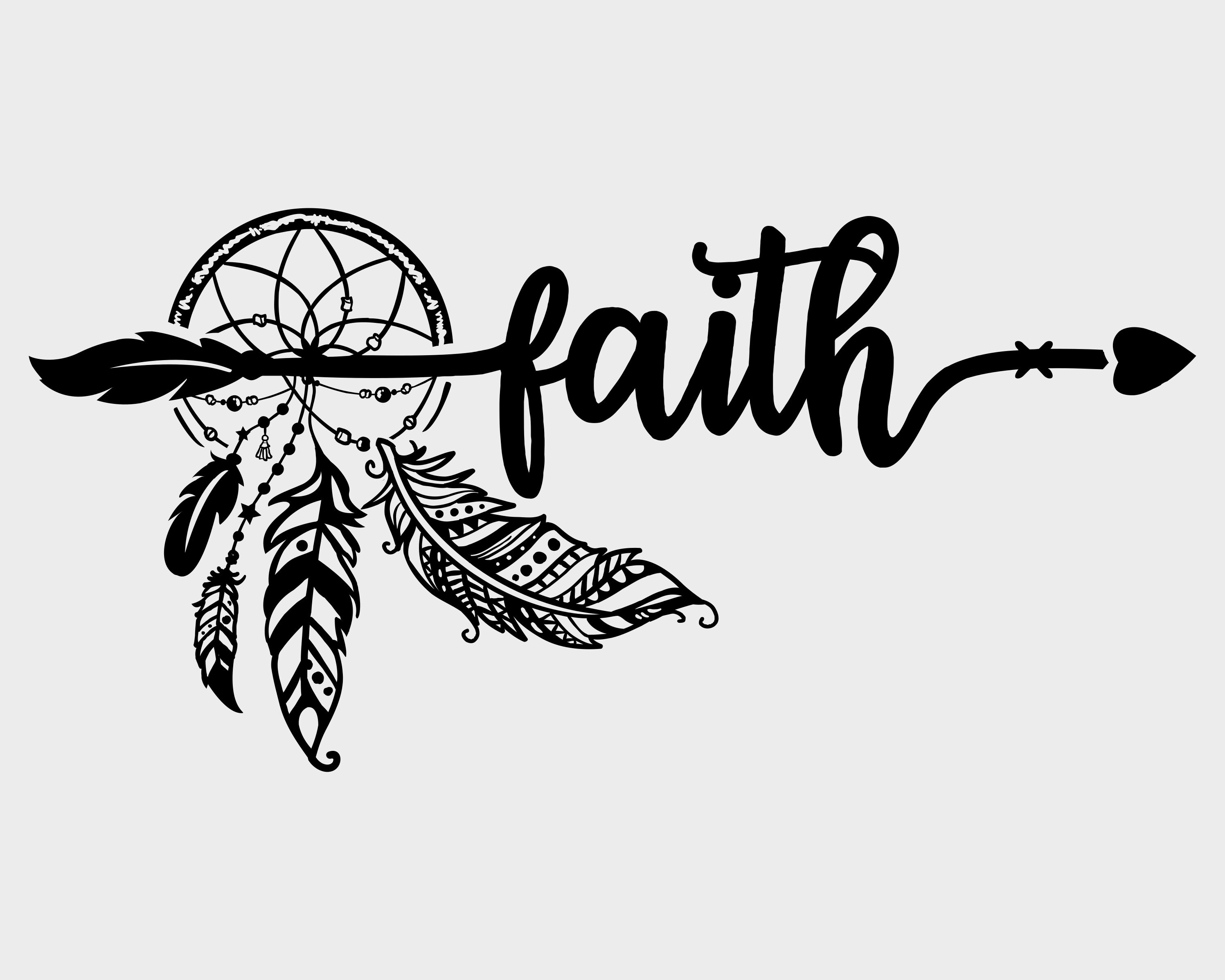 Faith Svg Files for Cricut Dream Catcher Svg Arrow Etsy Hong Kong