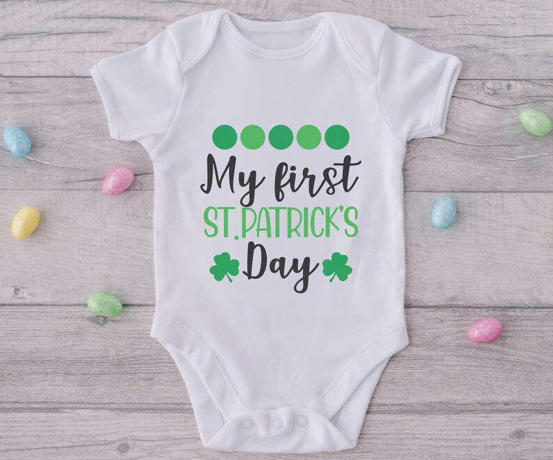 first st patricks day baby onesie
