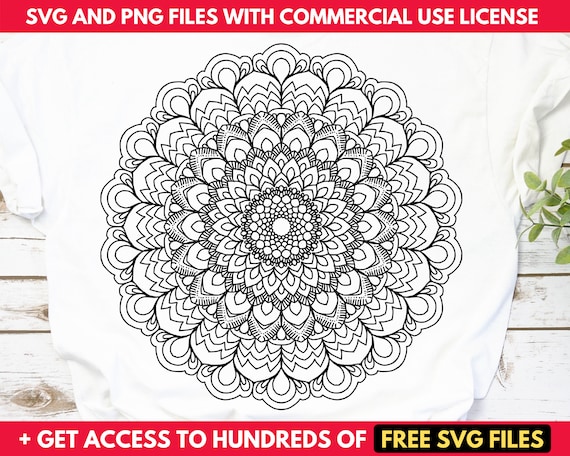 Download Zentangle Circle Mandala Svg Vinyl Decal Free Files For Cricut Etsy