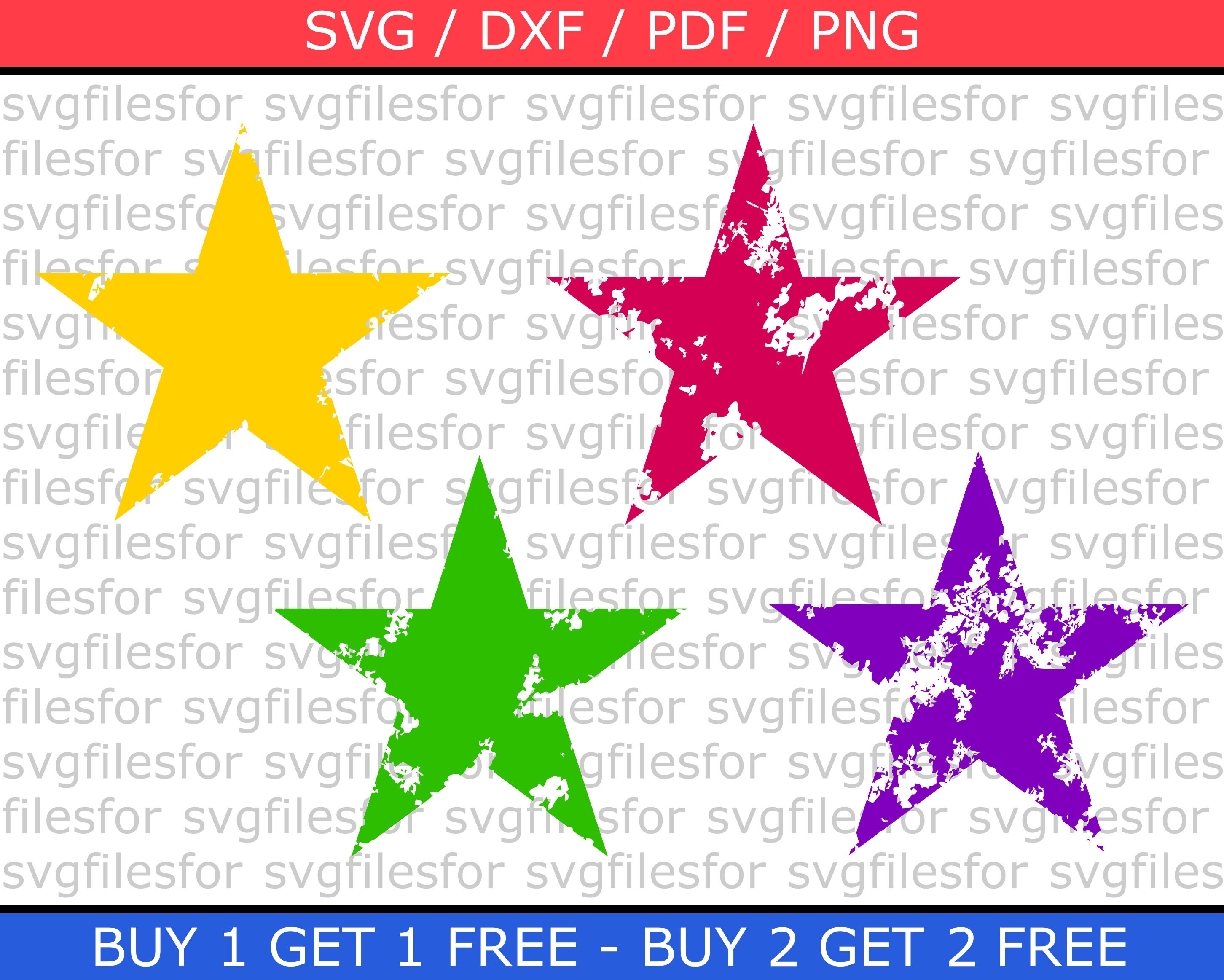 Download Grunge Stars Svg Distressed Clipart Decals Silhouette ...