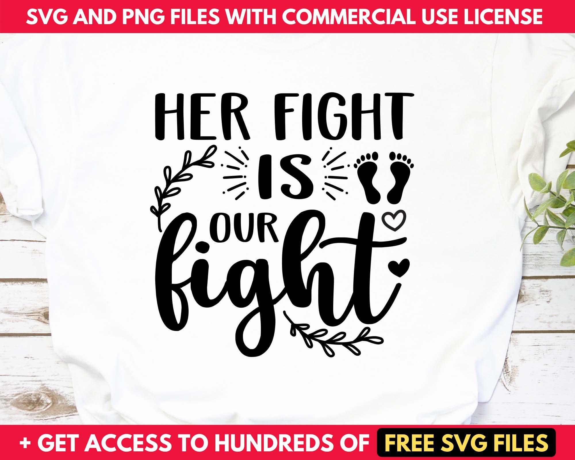 Her Fight is Our Fight Svg Breast Cancer Svg Cut Files for - Etsy
