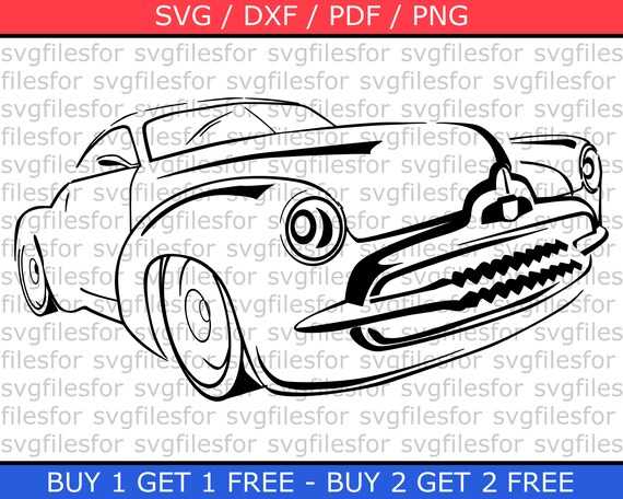 Old Car Svg Printable Instant Download Vector Art Dxd Pdf Png Etsy