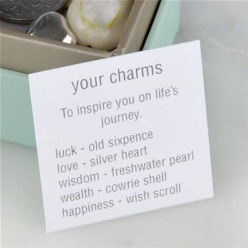 Personalised Good Luck Gift Box of Lucky Charms, Say Good Luck in Your