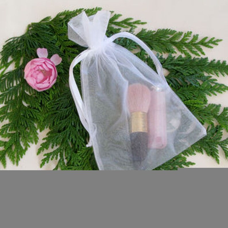 Large White Organza Pouches Pack of Five Great Stocking Filler Wrapping