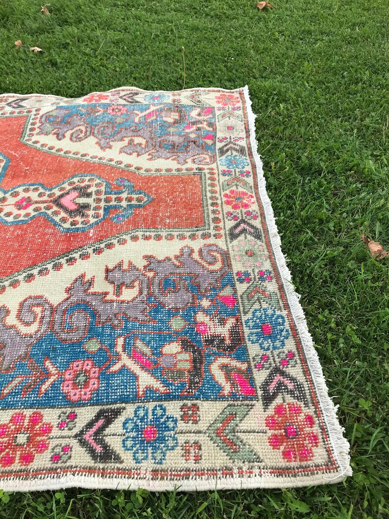 4x7 Area Rug Turkish Rug Vintage Rug Vintage Area rug Area Etsy