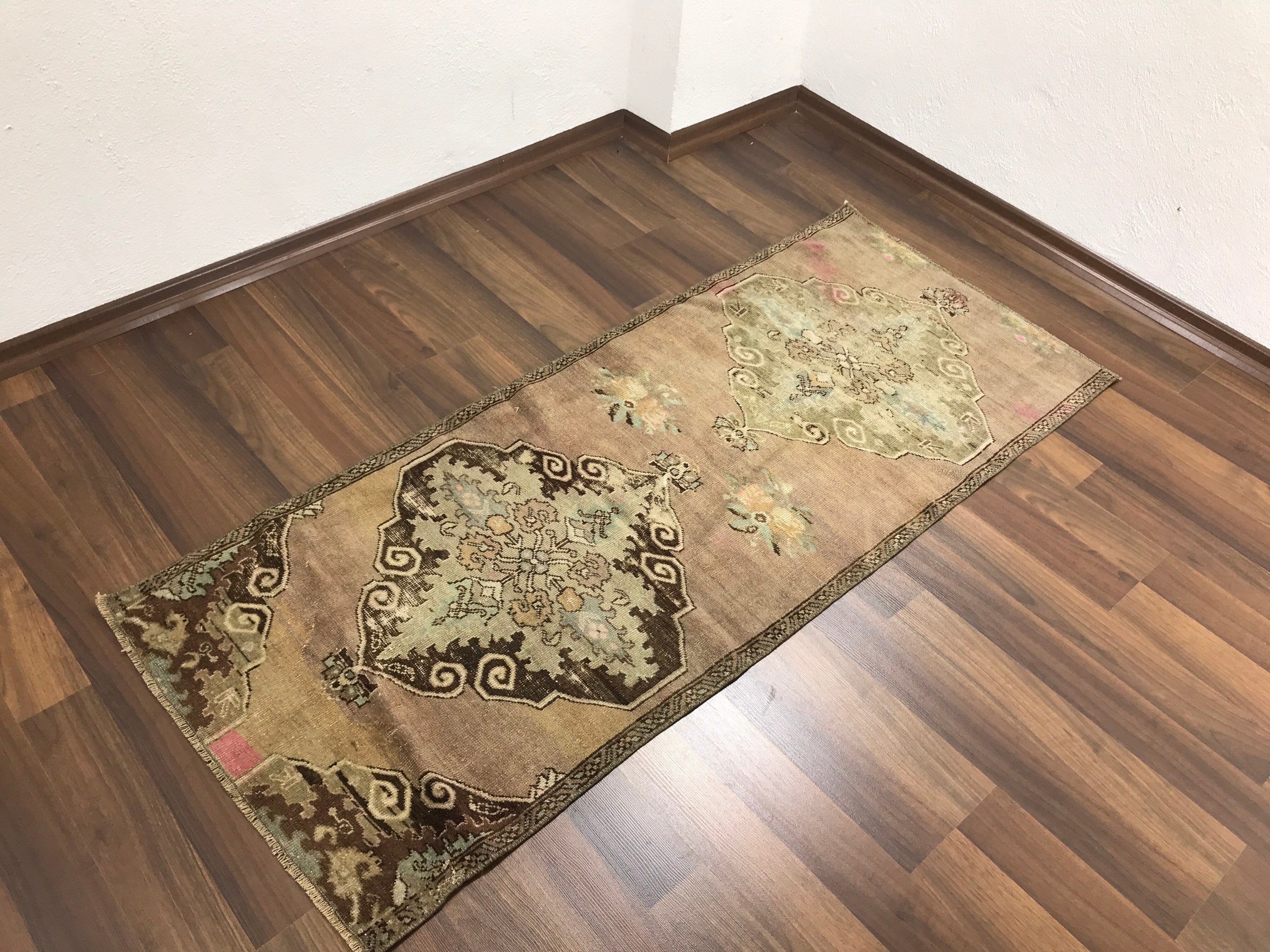 2x6 Area Rug Turkish Rug Low Pile Vintage Rug Medallion Etsy UK