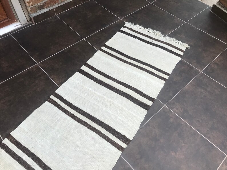 2x6'7 runner Black White Rug Runner Rug Kilim Runner Etsy