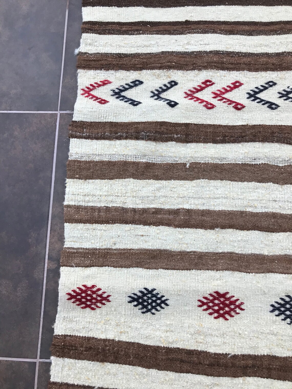 2'3 X 7 Ft Runner Black White Rug Runner Rug Kilim Etsy