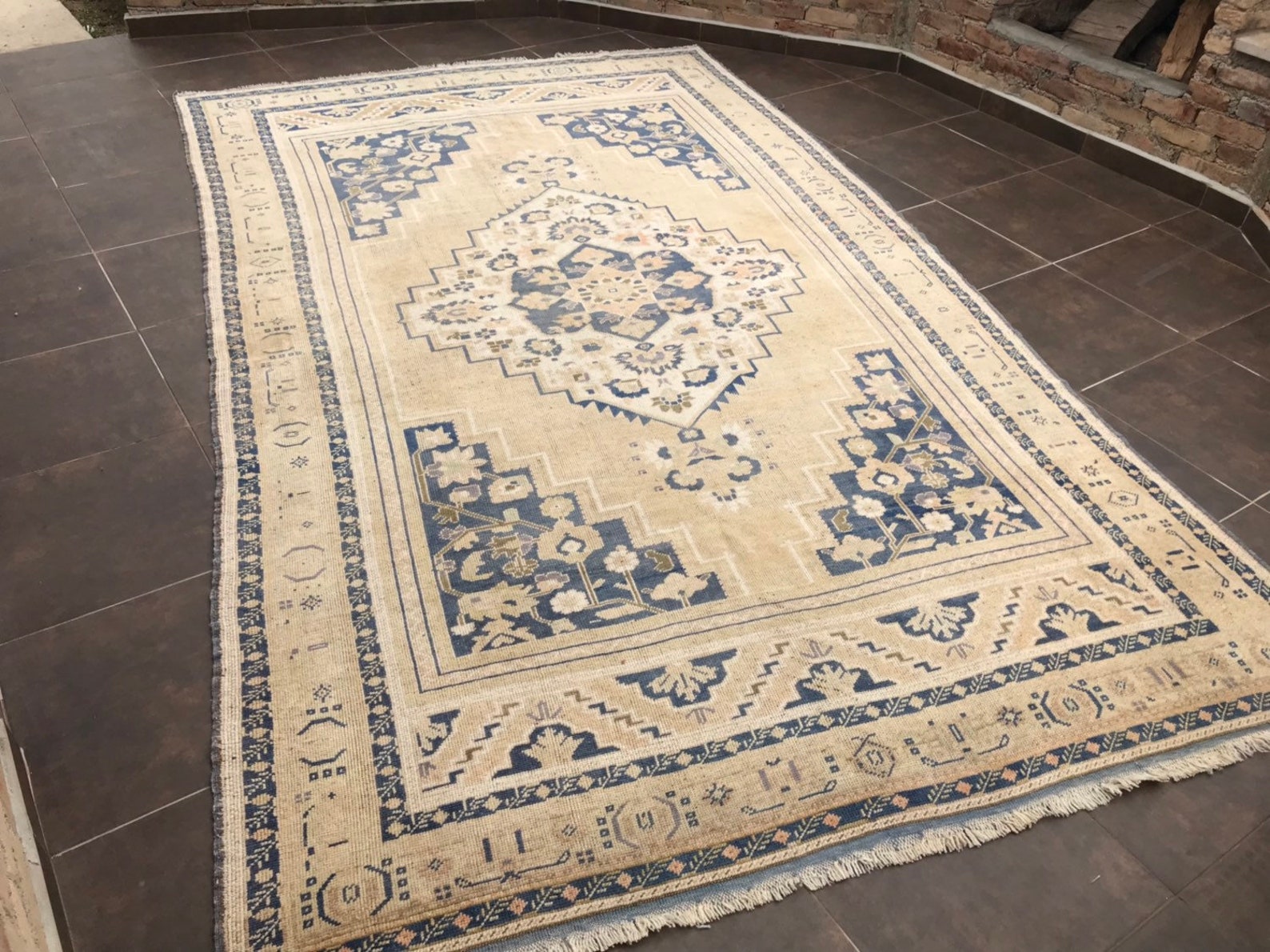 6x11 Turkish Rug Village Rug Large Area Rug Oushak Area Etsy