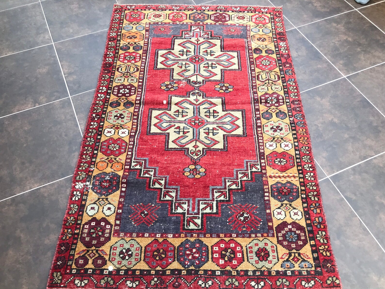 3'5x5'6 Area Rug Vintage Area Rug Area Carpet Etsy