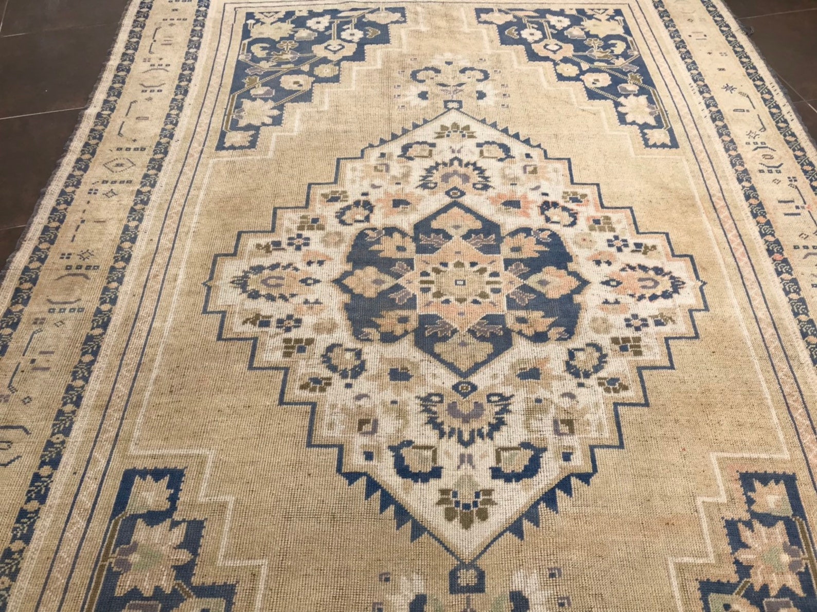 6x11 Turkish Rug Village Rug Large Area Rug Oushak Area Etsy