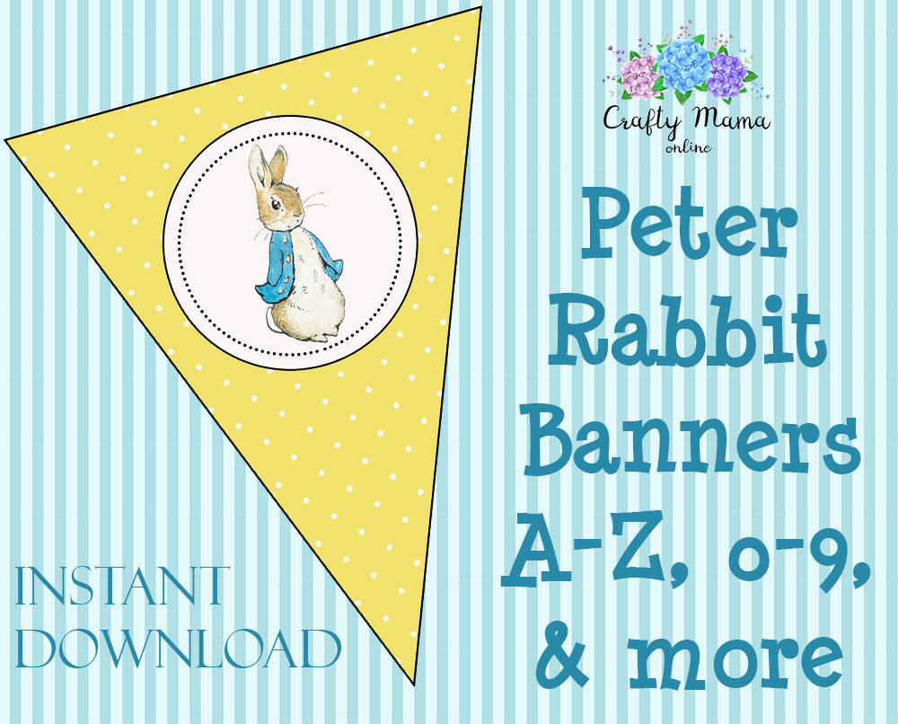 Peter Rabbit Party Banners. INSTANT DOWNLOAD. Includes A-Z | Etsy