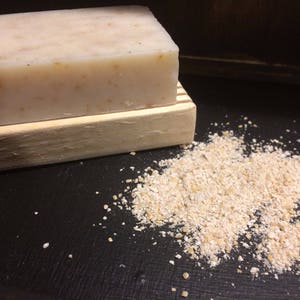 PATCHOULI OATMEAL homemade all natural soap, homemade soap, natural soap, patchouli soap, oatmeal soap, 4 ounce bar give or take image 2