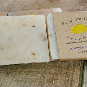 LAVENDER calendula chamomile homemade all natural soap, homemade soap, natural soap, lavender, lavender soap, 4 ounce bar give or take image 5