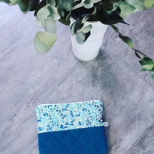 liberty kit en dubbele eend blauw gewatteerde gaas, make-up kit, toilet, baby accessoires kit, Moederdag cadeau idee