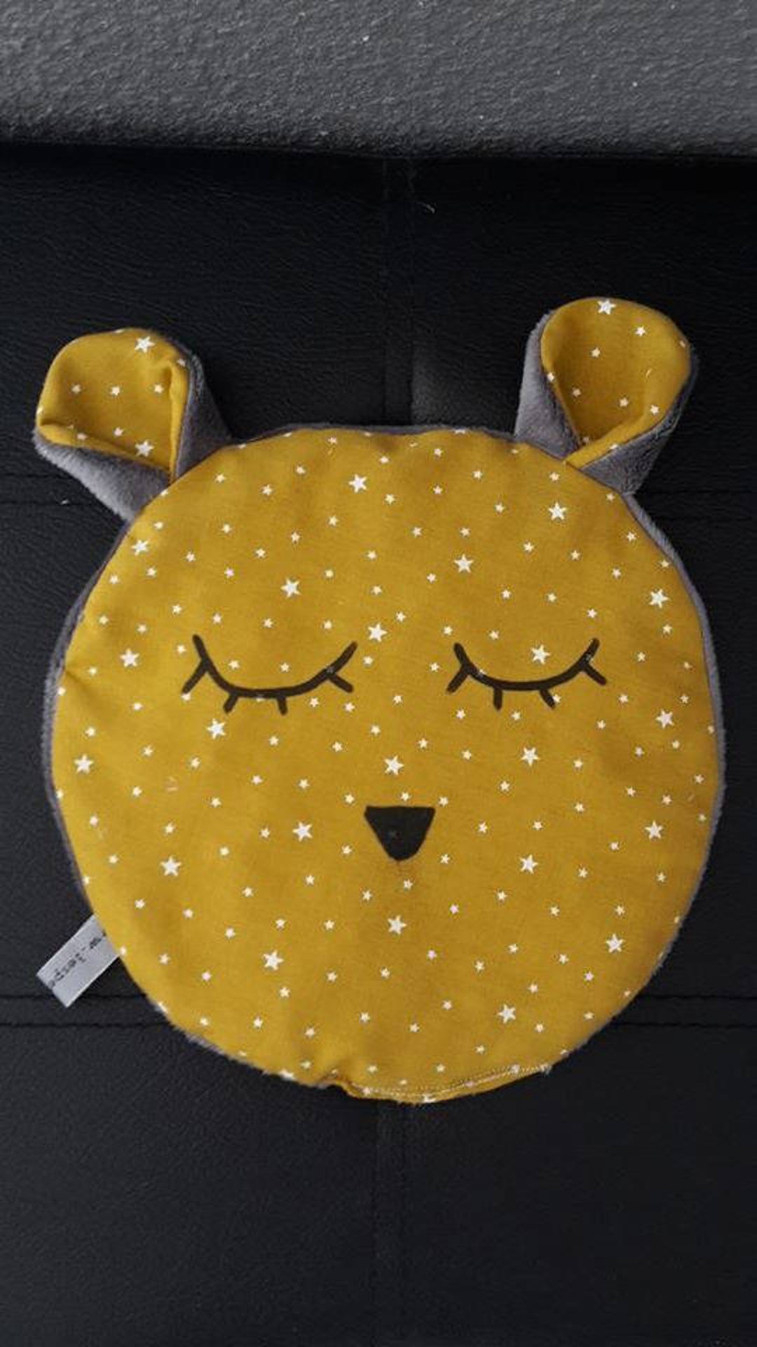 Heating Pad Dry Organic Shape Teddy Bear Theme Starry Mustard Etsy