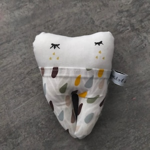 Baby tooth pouch, little mouse, French made, personalization