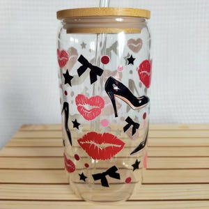 Glass with straw, perfect for bubble tea, coffee, matcha various drinks, gift idea,