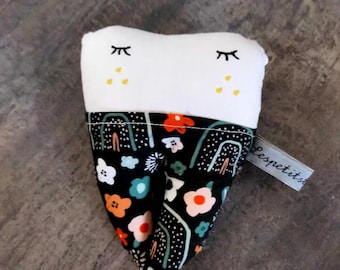 Milchzahnbeutel, kleine Maus, französische Herstellung, Personalisierung