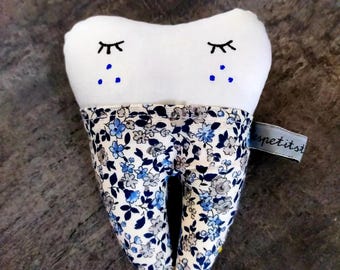 Milchzahnbeutel, kleine Maus, französische Herstellung, Personalisierung