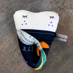 Baby tooth pouch, little mouse, French made, personalization