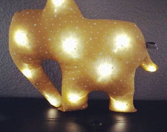 baby elephant mustard star shape decoration Nightlight
