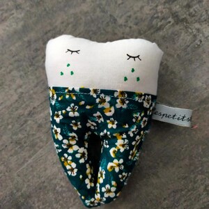 Baby tooth pouch, little mouse, French made, personalization