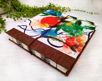 Large hand bound watercolour sketchbook, botanical art journal with 100%cotton pages, gift for artist