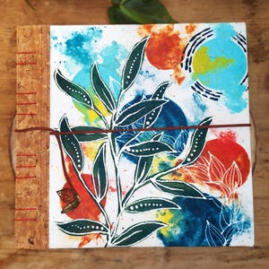 Album da disegno fatto a mano con acquerello – Grande diario d'arte con pagine in cotone, dorso esposto, regalo per artisti, copertina unica per acquerello