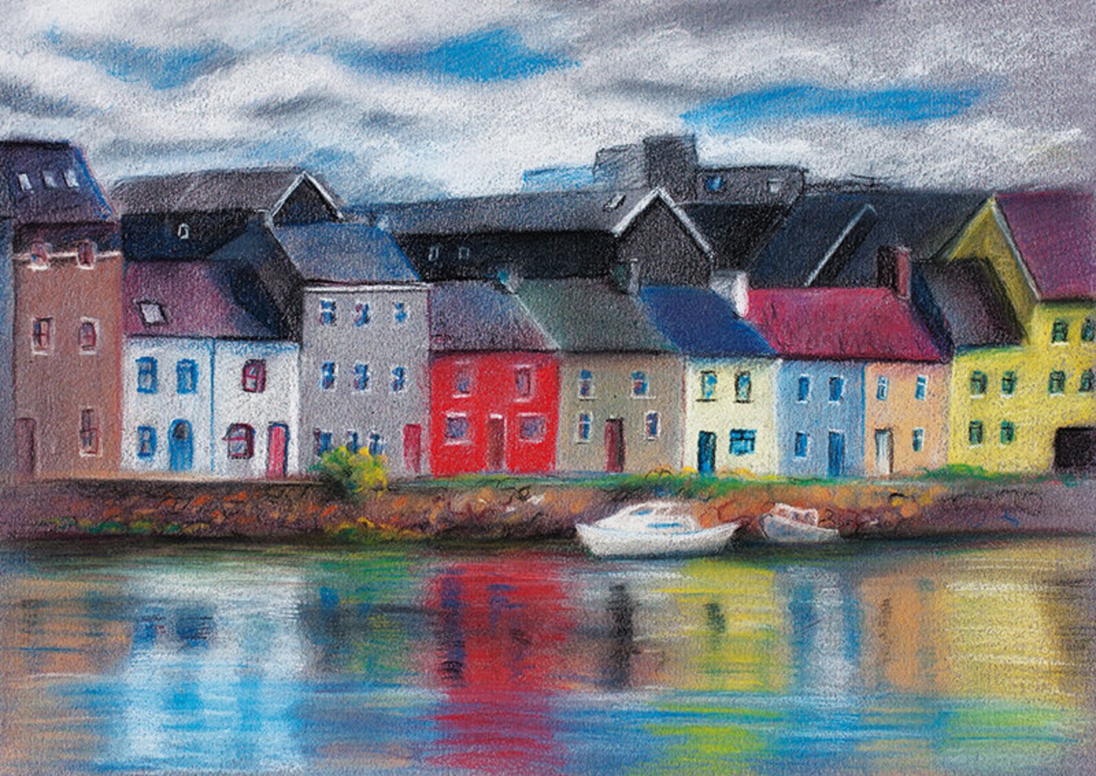 Galway Art, Claddagh Galway, Print of Painting, Irish Art, Irish Gift, Galway Painting Etsy